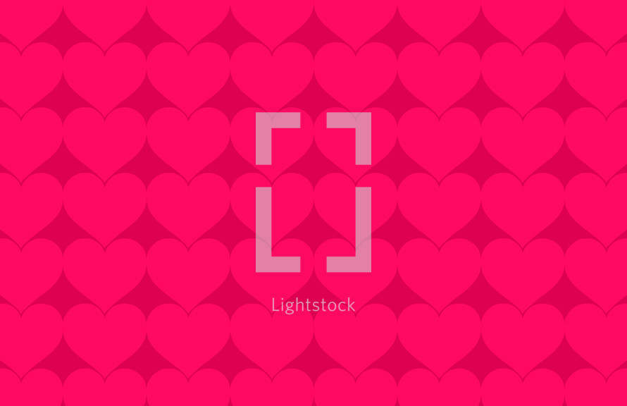 pink hearts on red background pattern background 