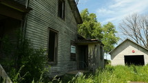 An old abandoned farm house