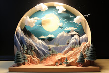 "In the beginning God created the heavens and the earth" Genesis 1:1. Diorama