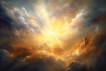 Background of heavenly sky and clouds