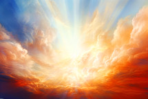 Background of heavenly sky and clouds