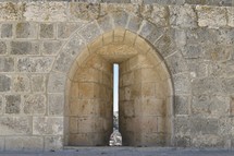 A window designed for warfare on the Temple Mount