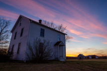 Farm house at sunrise