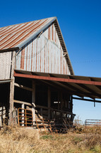 Rusty metal barn
