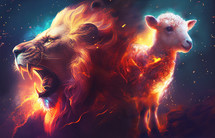 The lion and the lamb - powerful and gentle