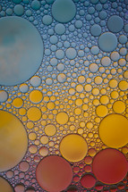 oil circles on the water, colorful abstract background