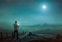 a man using a gps to find Bethlehem 