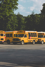 school bus parking lot