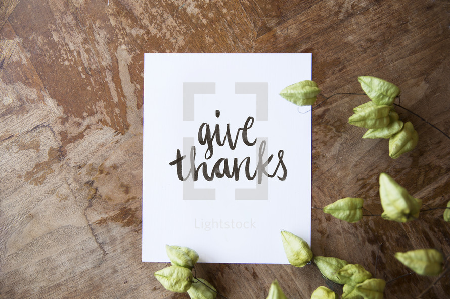 give thanks note card 