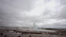 Geyser close up view in iceland