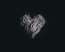 heart shaped ashes 