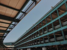 steel beams on a building exterior 