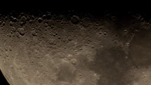 A pan across the surface of the moon