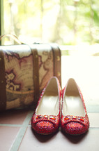 ruby red shoes and luggage