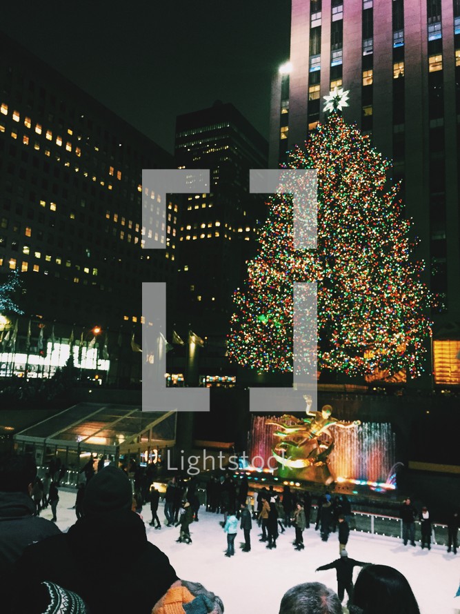 Christmas tree in Rockefeller Center 