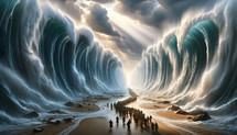 Moses parted the sea 