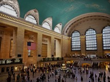 people in Grand Central Station 