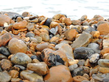 Pebbles on a beach 