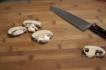 cutting mushrooms 