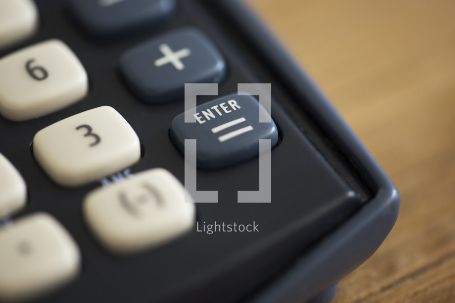 Close-up of keys on a calculator.