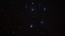 The Pleiades star cluster in outer space