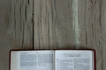 Bible opened to 2 Timothy 