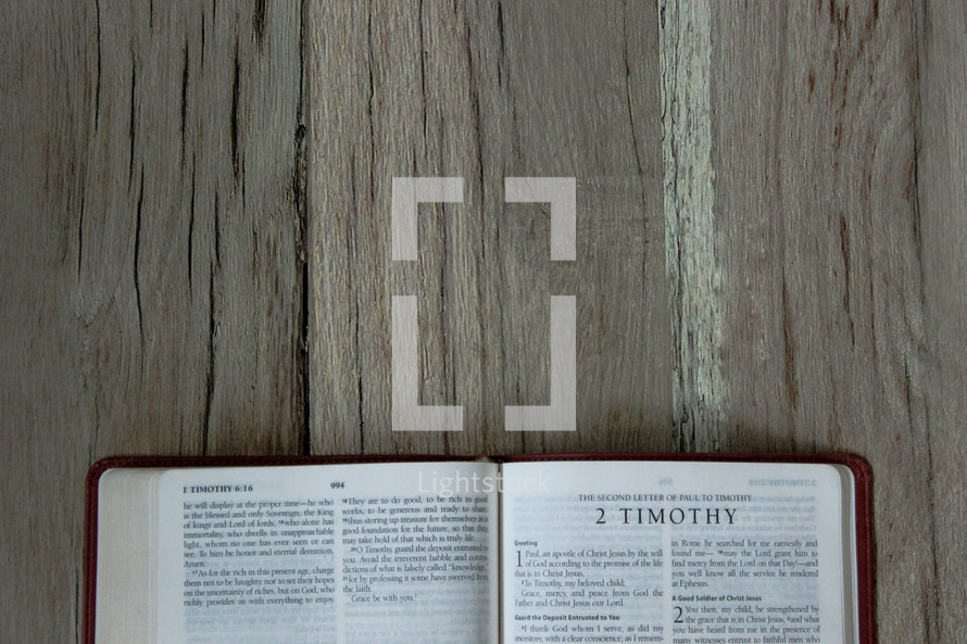 Bible opened to 2 Timothy 