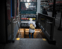 subway station street entrance 