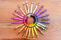 circle of crayons 