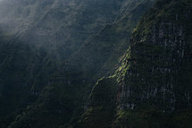 rugged cliffs on a mountainous island landscape 