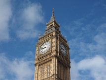 Big Ben at the Houses of Parliament aka Westminster Palace in London, UK