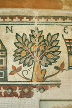 tree of life tile mosaic in Jordan 