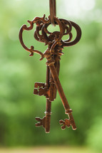 old rusty skeleton keys 