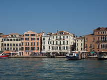 VENICE, ITALY - CIRCA SEPTEMBER 2016: View of the city of Venice from the canal
