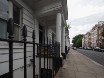 LONDON, UK - CIRCA JUNE 2019: View of typical British street in Chelsea