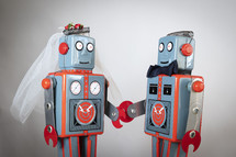 Two robots getting married