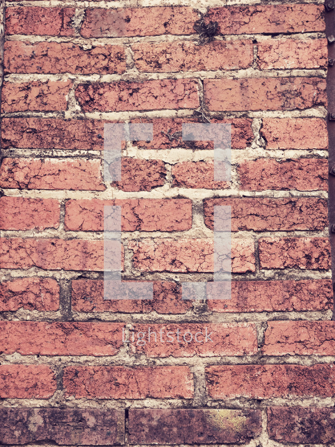 old brick wall in vertical format