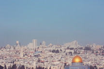 old city Jerusalem with the dome of the rock