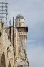 barberd wire and minaret in Israel 
