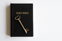 skeleton key on a Bible 