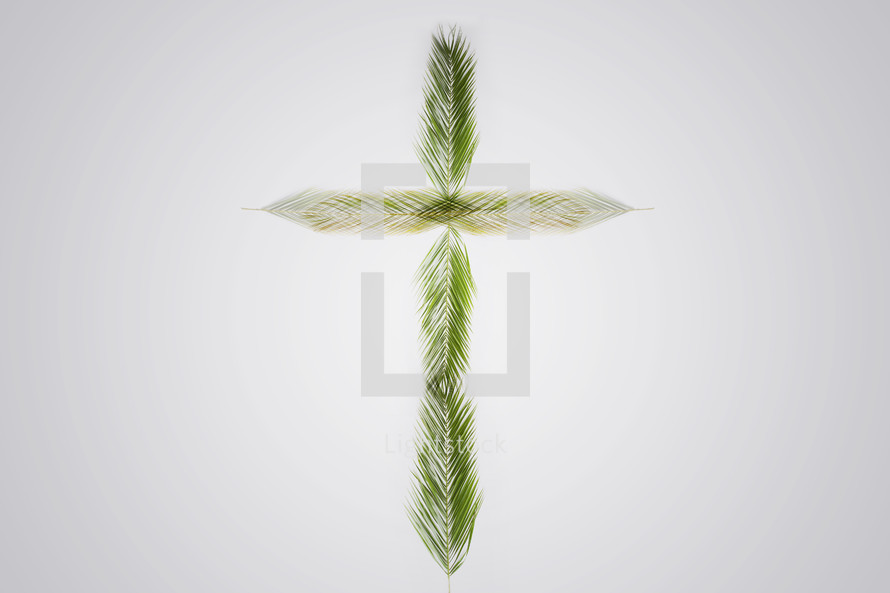 cross made out of Palm leaves 
