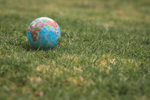 globe in grass