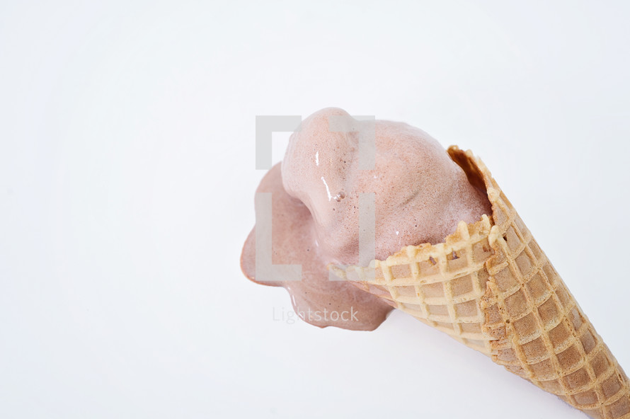 melting ice cream cone 
