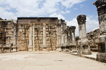 The synagogue in Capernaum, Israel.