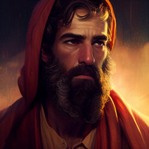 Illustration of a man from the Bible 