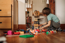 child playing with toys 