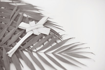 Palm leaf folded into a cross 