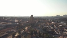 Aerial view of Virupaksha Temple in Hampi, UNESCO world heritage site, Karnataka, India	