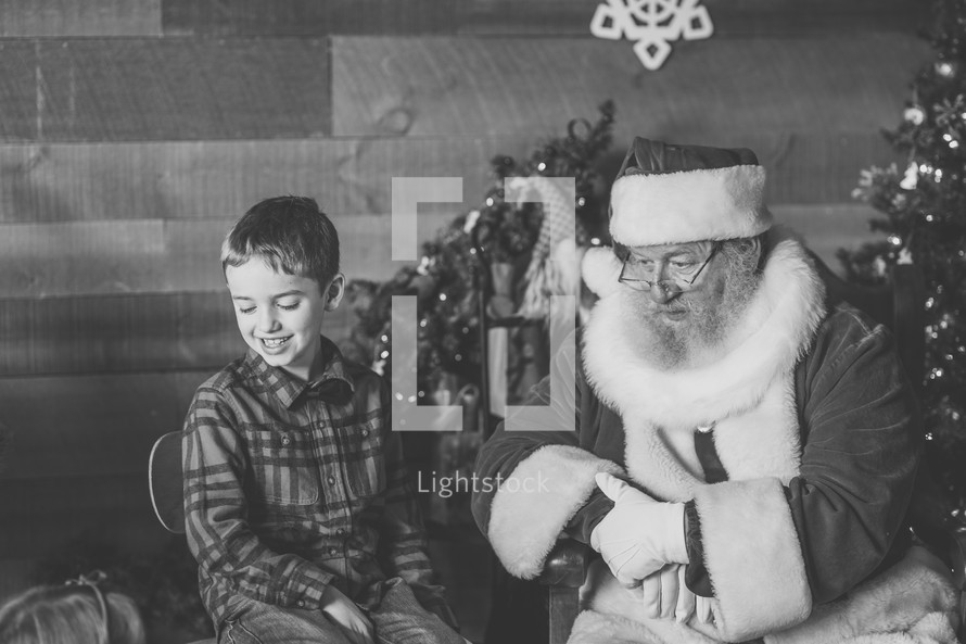 boy with Santa Claus 