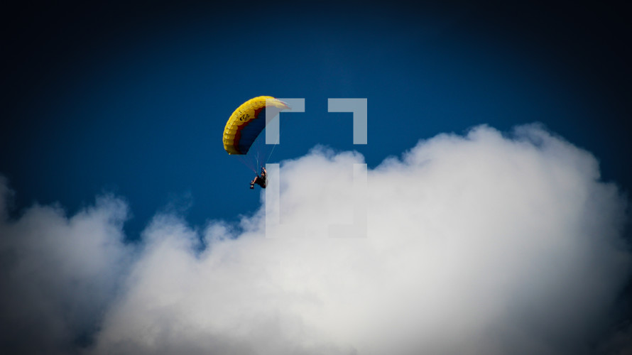 parachute in the clouds 
